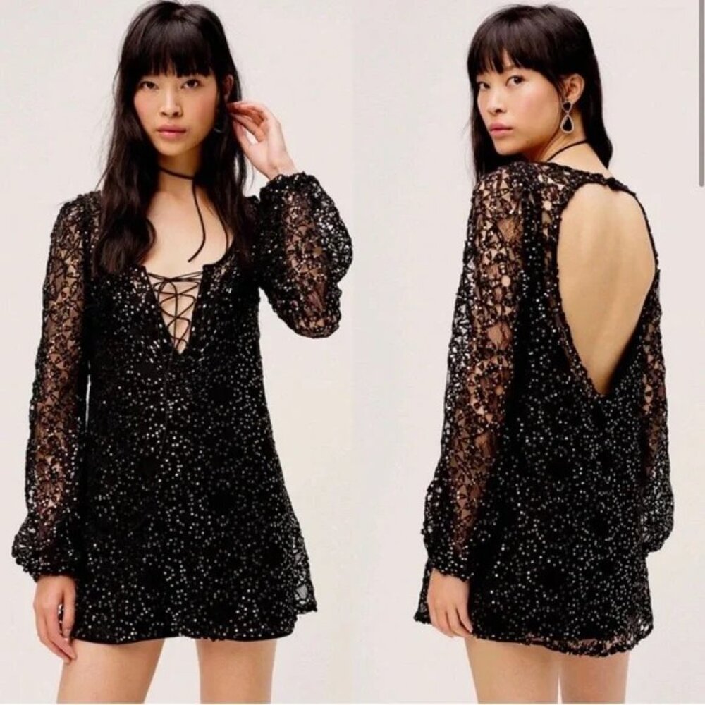 For Love & Lemons NEW with tags Clara Lace Mini Dress black